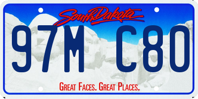 SD license plate 97MC80