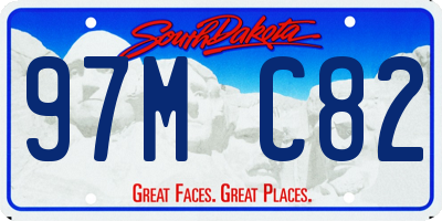 SD license plate 97MC82