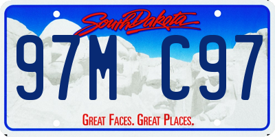 SD license plate 97MC97