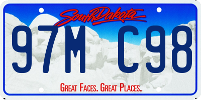 SD license plate 97MC98