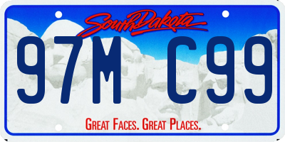 SD license plate 97MC99