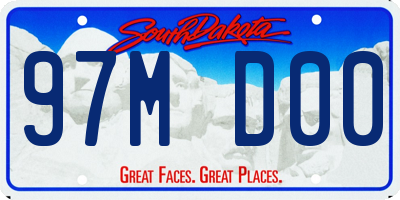 SD license plate 97MD00
