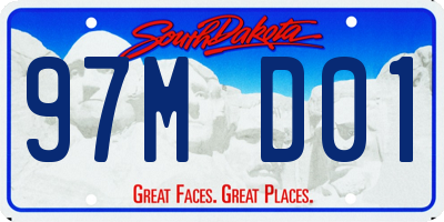 SD license plate 97MD01