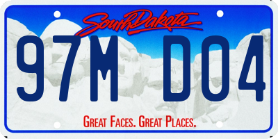 SD license plate 97MD04