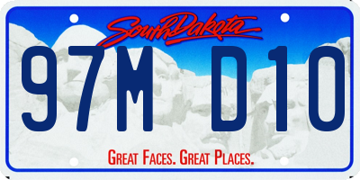 SD license plate 97MD10