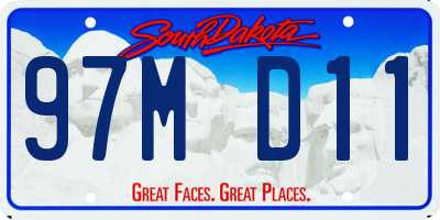 SD license plate 97MD11