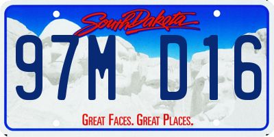 SD license plate 97MD16