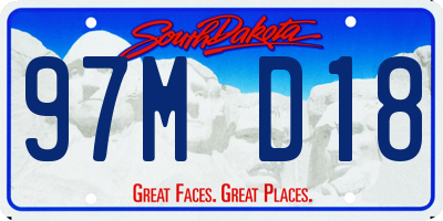 SD license plate 97MD18