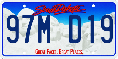 SD license plate 97MD19