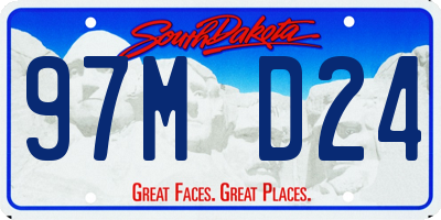 SD license plate 97MD24