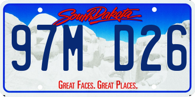 SD license plate 97MD26