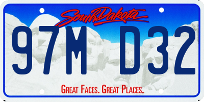 SD license plate 97MD32