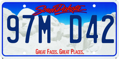 SD license plate 97MD42