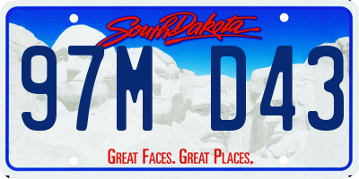 SD license plate 97MD43