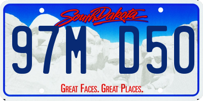 SD license plate 97MD50