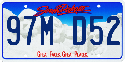SD license plate 97MD52