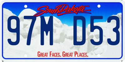 SD license plate 97MD53