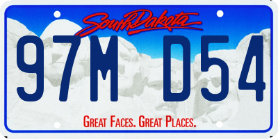 SD license plate 97MD54
