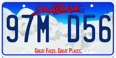 SD license plate 97MD56