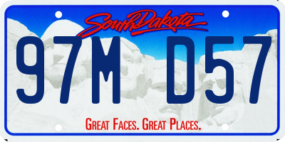 SD license plate 97MD57