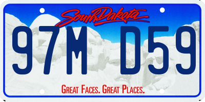 SD license plate 97MD59