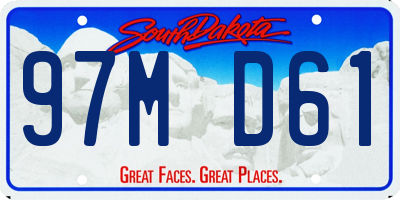 SD license plate 97MD61