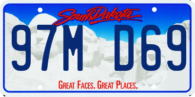 SD license plate 97MD69