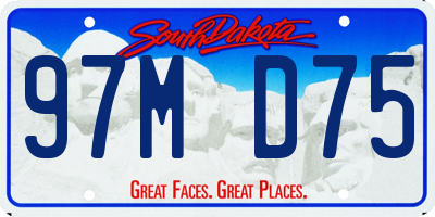 SD license plate 97MD75