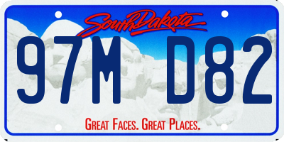 SD license plate 97MD82