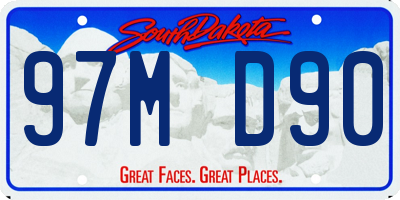 SD license plate 97MD90