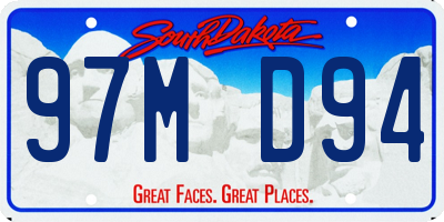 SD license plate 97MD94