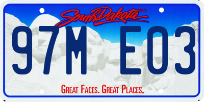 SD license plate 97ME03