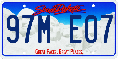 SD license plate 97ME07