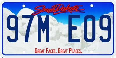 SD license plate 97ME09