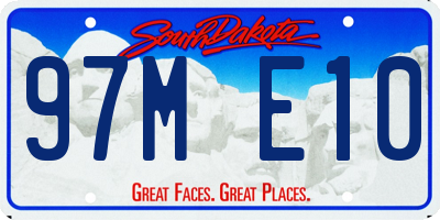 SD license plate 97ME10