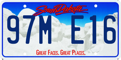 SD license plate 97ME16