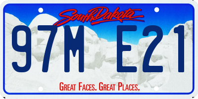 SD license plate 97ME21