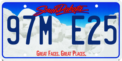 SD license plate 97ME25