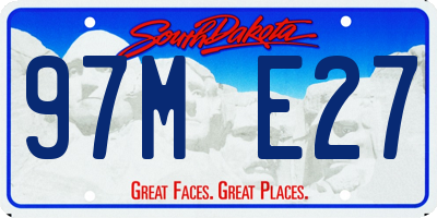 SD license plate 97ME27