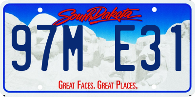 SD license plate 97ME31