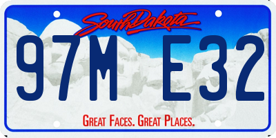 SD license plate 97ME32