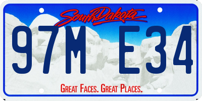 SD license plate 97ME34