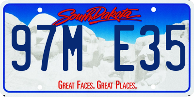 SD license plate 97ME35