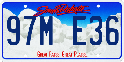 SD license plate 97ME36