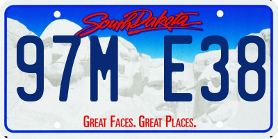 SD license plate 97ME38
