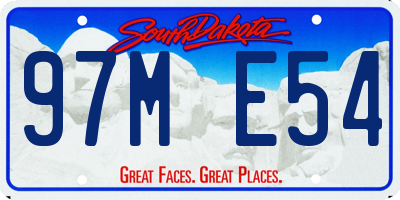 SD license plate 97ME54