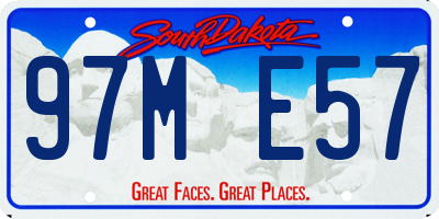 SD license plate 97ME57