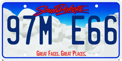 SD license plate 97ME66