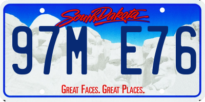 SD license plate 97ME76
