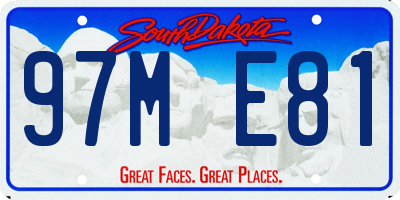 SD license plate 97ME81